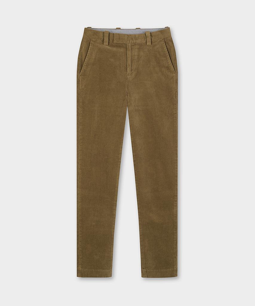 BROOKS BROTHERS Slim Fit 8W Corduroy Pants (Brown) (Bbpcmm47554Ew)