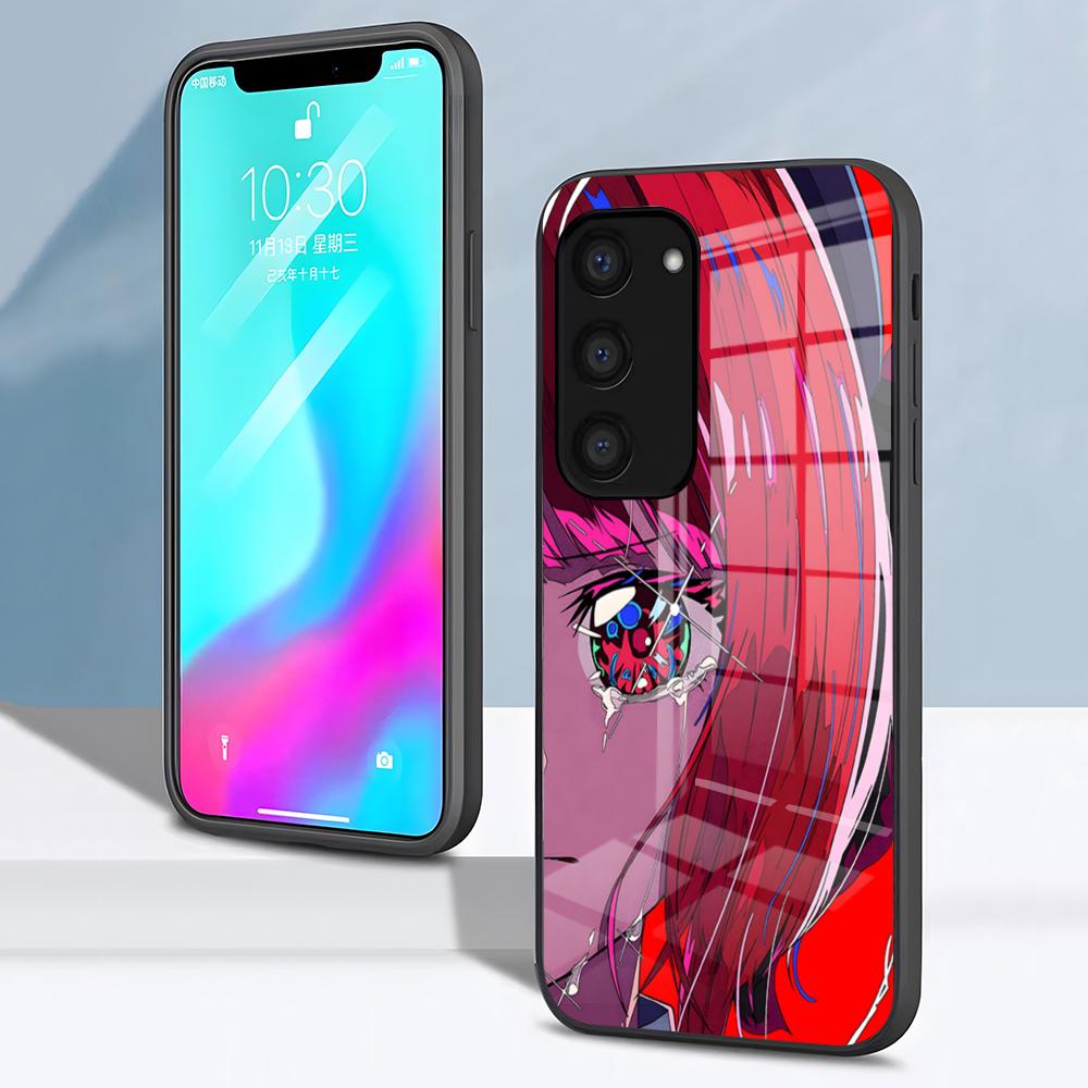 

Чехол для телефона Oshi No Ko Kana для Samsung S26 S25 S24 FE S23 S22 S21 Plus S20 Ultra Note20Ultra Черная стеклянная крышка Galaxy S25