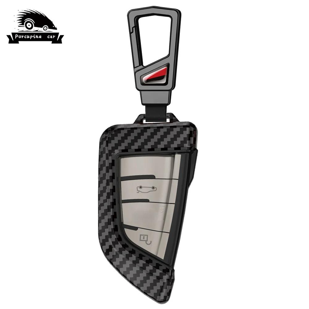 Gradient Carbon Fiber Car Key Case Cover For Bmw 3 5 Series 6Gt X1 X3 X5 X6 F45 F46 G20 G30 G32 G11 G12 F48 G01 F15 F85 F16 F86