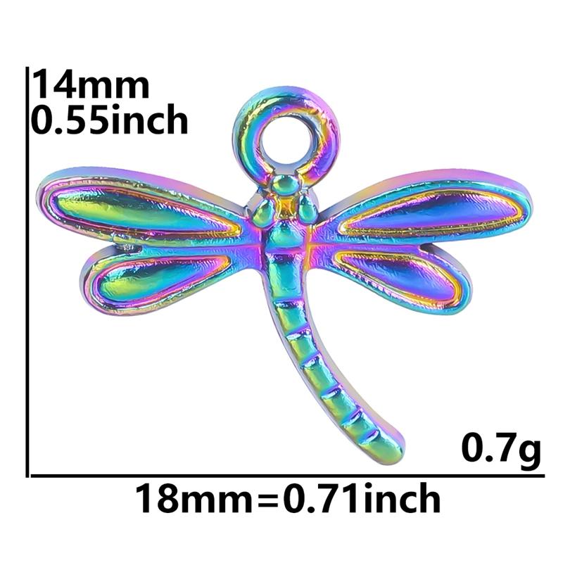 10pcs/Lot Multistyle Animal Pendants Rainbow Charms For Jewelry Making Supplies Eagle Bat Elephant Charm Frog Duck Shark Pendant