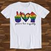 26 Peace Love Equality Trans Gay LGBTQ Pride Hilarious Witty Humor Birthday Des Unisex T-Shirt