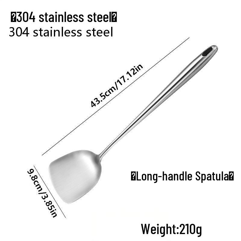 Liang Sheng 304 Stainless Steel Stir-fry Cooking Spoon Set with Extended Handle