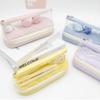 Transparent Pen Bag Double Layer Large Capacity Portable Student Stationery Supplies Junior High School Study Stationery Bag