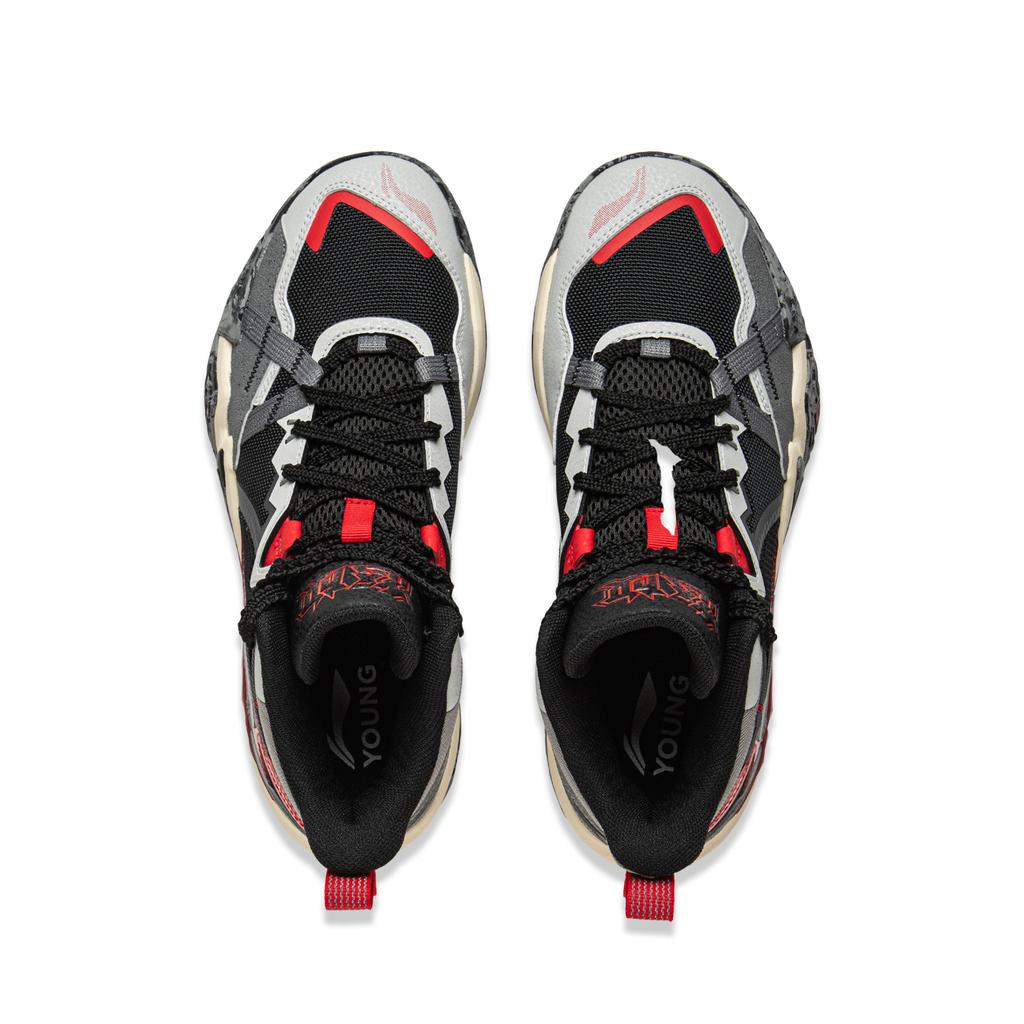 Li Ning Kids Basketball Fashion Trend Sports Casual Non-Slip Wear-Resistant Rebound Support Basketball Shoes Kids Sneakers YKBV012-5