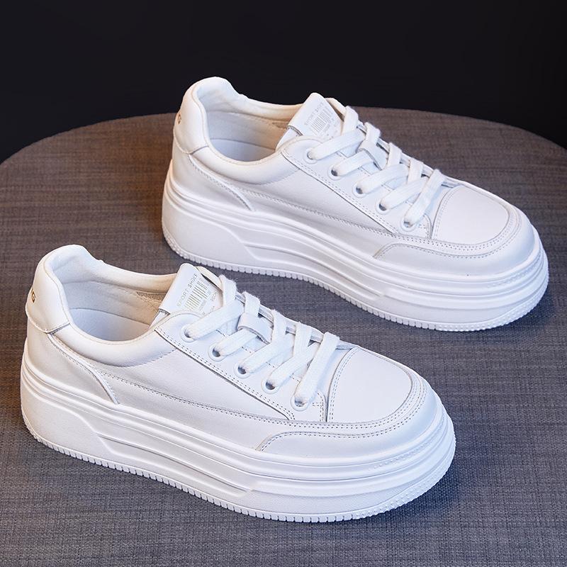 

2026 new autumn thick soled casual board shoes flat soled soft soled women s shoes 40 білий