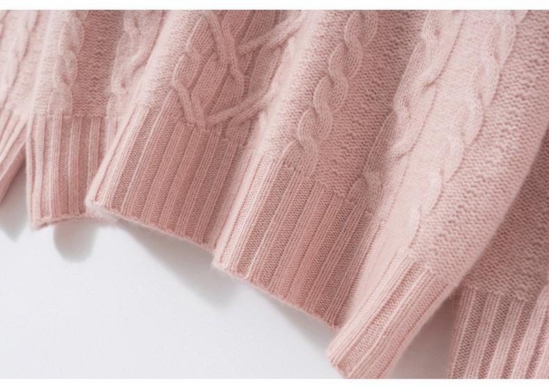 High Neck Cashmere Knit Women's Slimming Sweater - Autumn & Winter Fashion