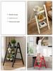Folding A-Frame Ladder: Multifunctional, Thickened, 3-4 Step Indoor Ladder & Flower Stand