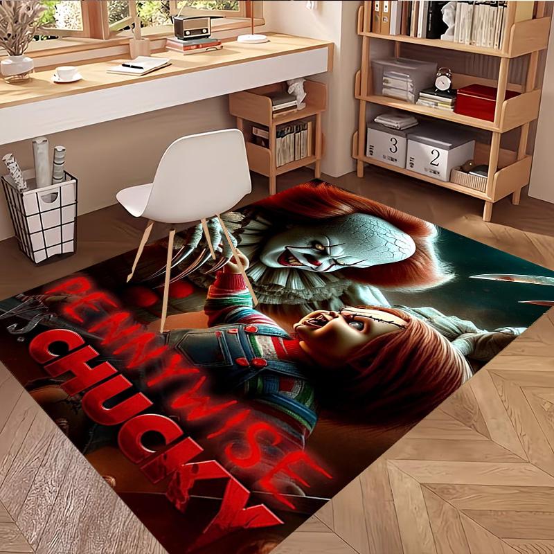 Bride of Chucky Print Rug, Washable Floor Carpet, For Entryway Dorm Laundry Room Office Study, Home Decor Birthday Christmas Gift