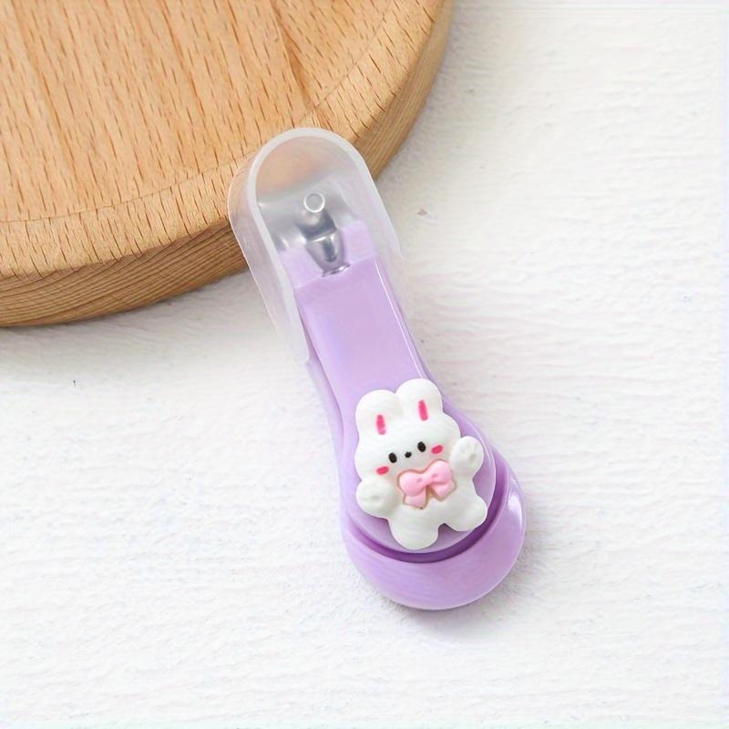 Tagliaunghie Mini Carino Cartoon Colore Caramella per Uso Singolo – Strumento Manicure Anti-Schizzo Creativo, Portatile e Compatto (Modello ZJQ-001)