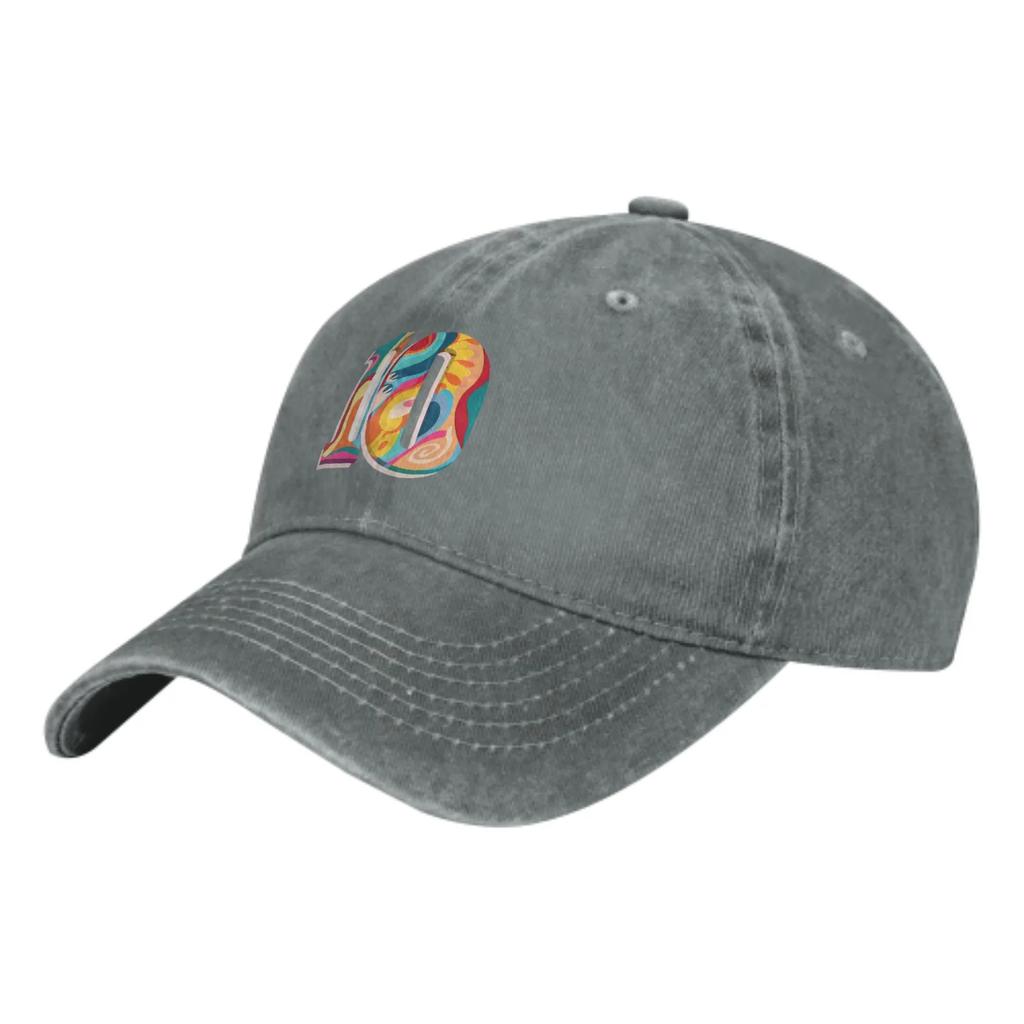 Farbige Nummer 10 Mode Klassische Baumwolle Trucker-Kappe Sommer Papa Cowboy-Kappe Outdoor Freizeit Basketballkappen