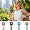 3 Speeds Portable Electric Fan Foldable Neck Hanging Small Fan for 3.7V500MAh Desktop Use