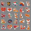 50pcs Cute Fox Cartoon Stickers - DIY Decorative for Luggage, Refrigerator, and Car