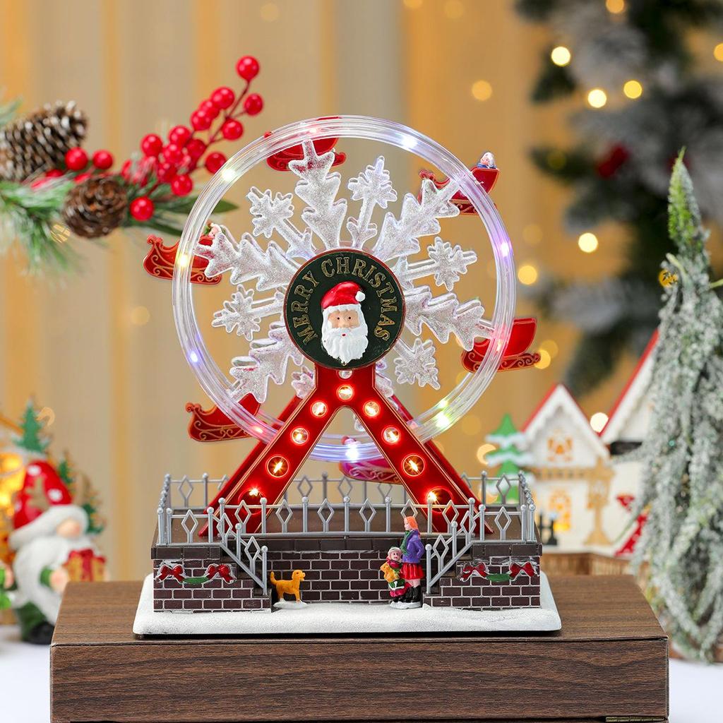 Rotating Luminous Ferris Wheel Music Box - Creative Christmas Home Decoration Gift