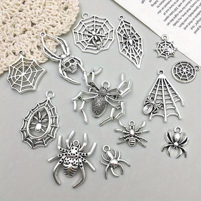 13pcs/set Spider Accessories Pendant for Jewelry Making DIY Pendants for Gift