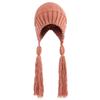 Creative Braid Beanie Hat Knit Hat with Ear Flaps Wool Hat Lei Feng Hat Wild Girl for Outdoor Cold Weather Skiing Ri
