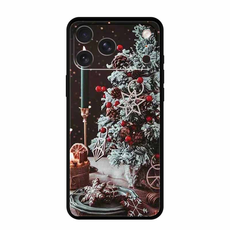 For iPhone 17 Pro Max Cover iPhone17 Pro Back Protective Phone Case For iPhone 17 Air Santa Christmas Soft Silicone TPU Coque