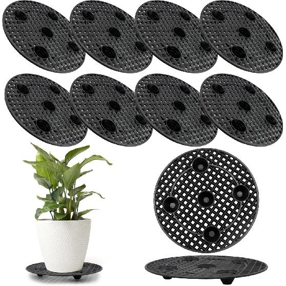 ZYNERY 10 PCS Plant Level Pot Elevator, Planter Stands for Outdoor Plants, Flower Plant Pot Saucers for Patio, Plant Trays for Pots, Pot Stand for