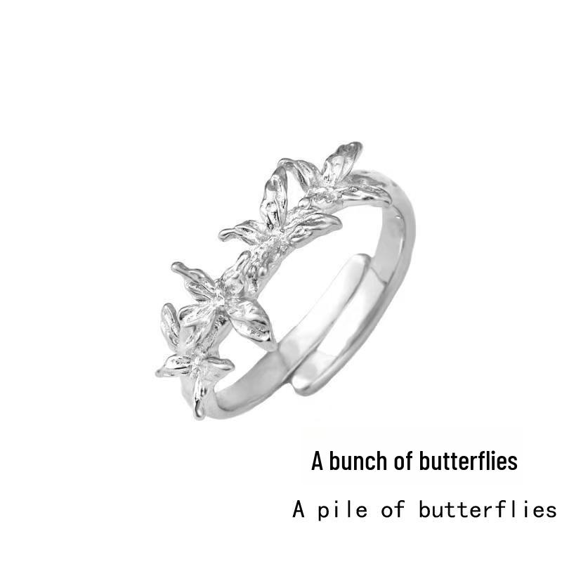 Inel Stea cu Cinci Colțuri pentru Femei - Lux Lejer, Design Coreean High-End, Bandă Argintie pentru Degetul Arătător, Perfect pentru Studente.