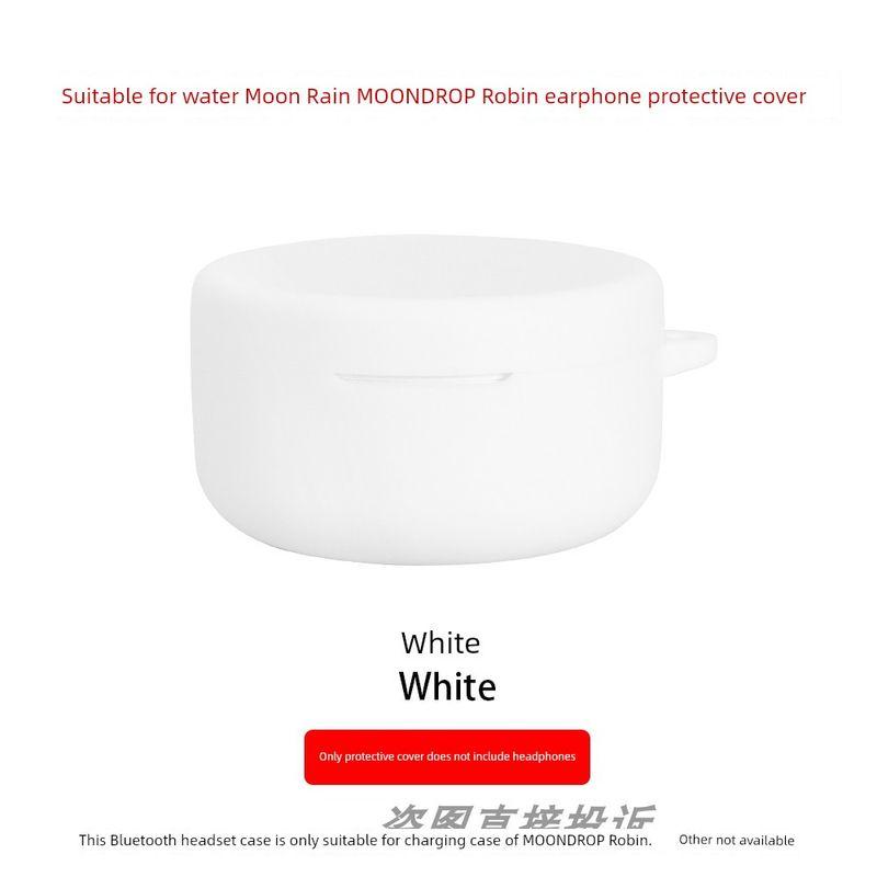 

Soft Cover Charging Warehouse Storgage Bag Integrated Earphone Sleeves Protective Shell Earphone Shell Simple Shatter-resistant Scratch-Resistant Water Moon Rain Robin White protective sleeve
