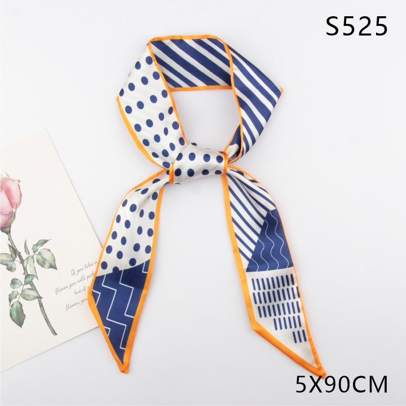 Versatile Vintage Silk Scarf: Hair Tie, Headband, Bag Accessory