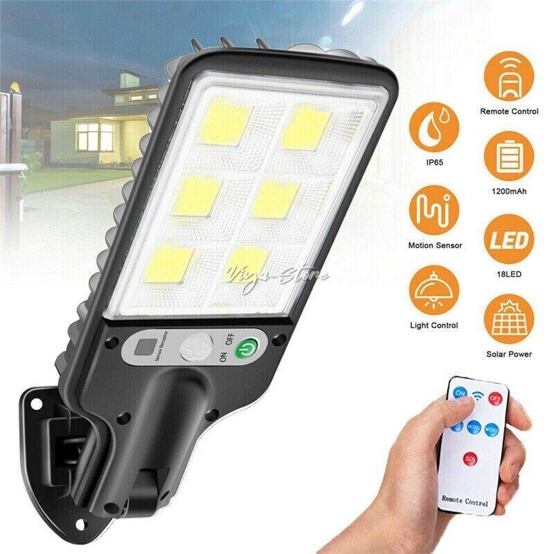 8000W LED Solar Flood Light Motion Sensor Security Wall Yard Street Outdoor Lamp