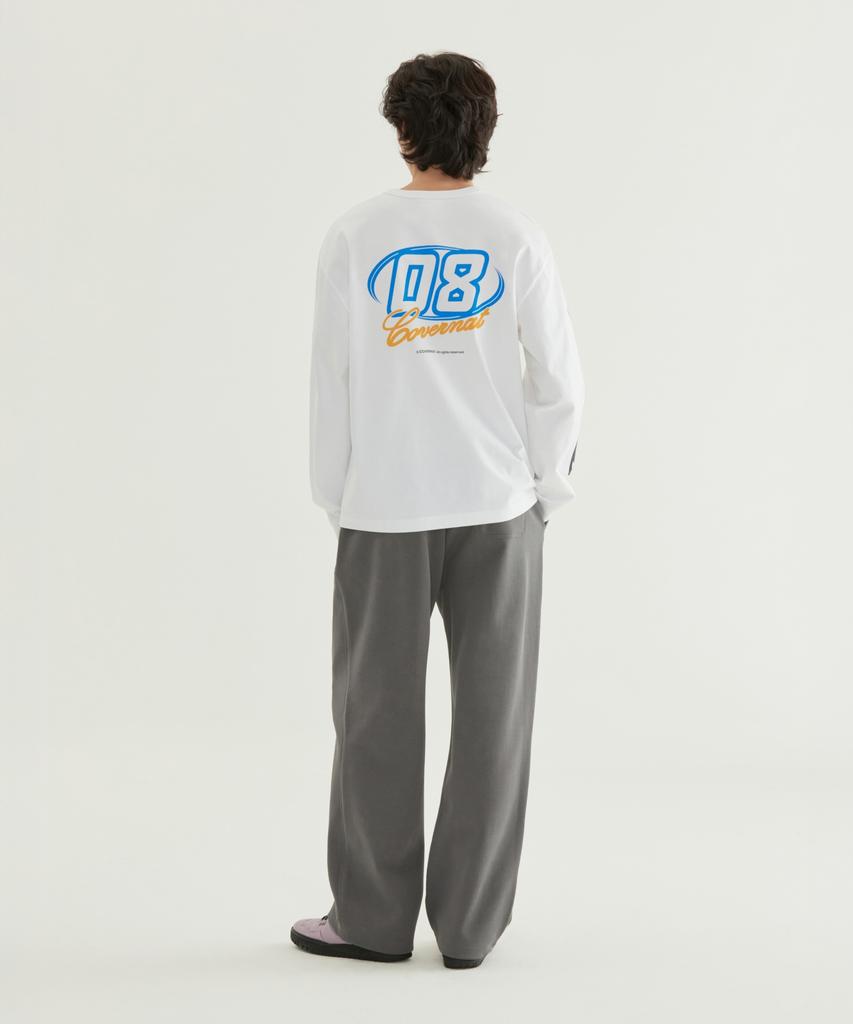 COVERNAT C Logo Semi-Wide Sweatpants Charcoal