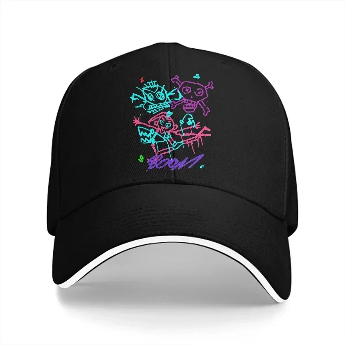 

Washed Unisexs Baseball Cap Jinxed Pow Pow Boom Monkey Sports Snapback Caps Dad Hat Acrane Anime Hats 56-58cm