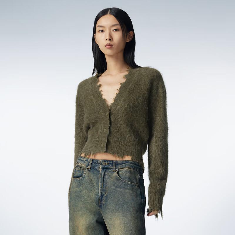 JNBY Women's V-neck Alpaca Blend Knit Sweater