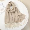 Marke Warmer Karomuster Kaschmir Poncho Schal Schal Luxuriöser Druck Dicke Pashmina Winterdecke Wickel Bufanda Lässiger Hijab Stolen Echarpe
