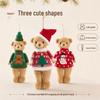Plush Teddy Bear Christmas Tree Ornaments - Small Fabric Decorations