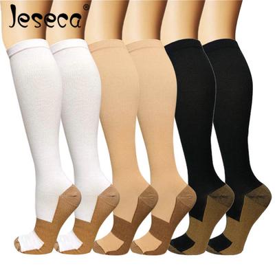 1 paio di calze a compressione calze a pressione per vene varicose per sport all'aria aperta, calze da donna, da uomo, alte al ginocchio