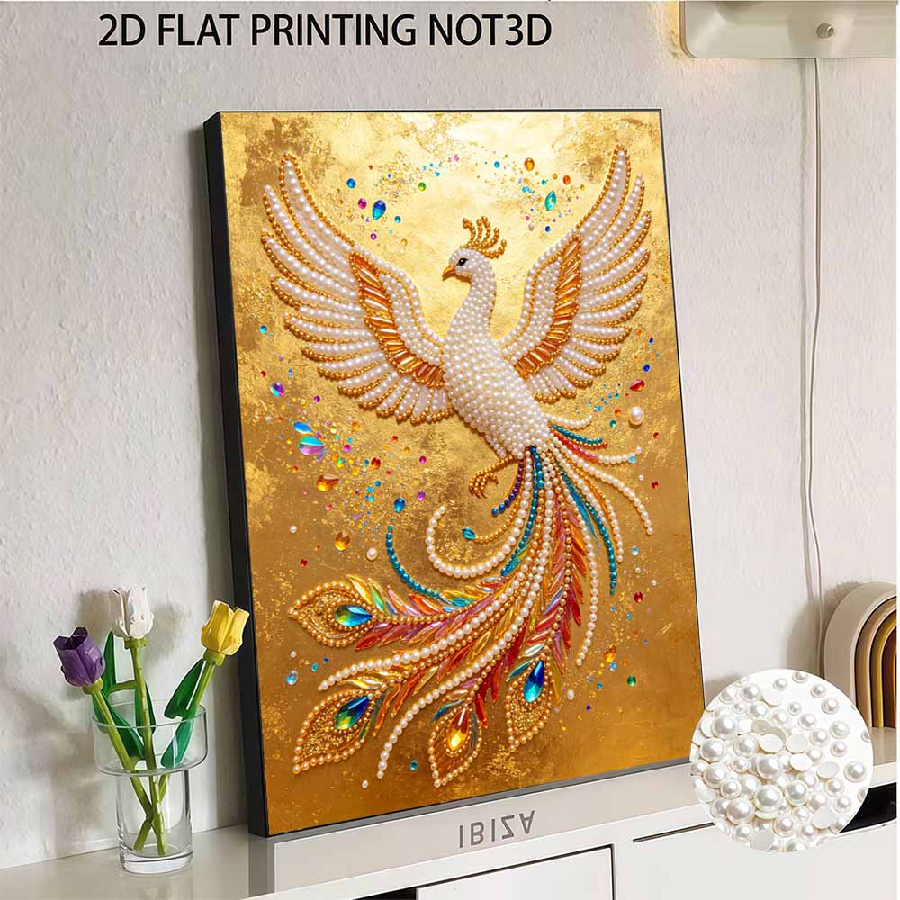 Phönix Perlenmalerei 5D DIY Strassstickerei Handgemachte Kunst Dekoration Kreatives Geschenk für Heimdekoration