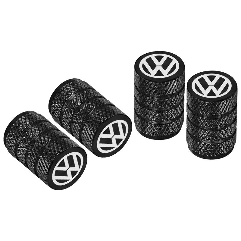

For VOLKSWAGEN VW 4Pcs Car Tire Valve covers Aluminum Wheel Stem Air Valve Caps For Volkswagen GOLF MK6 Polo Tiguan VW GTI CADDY