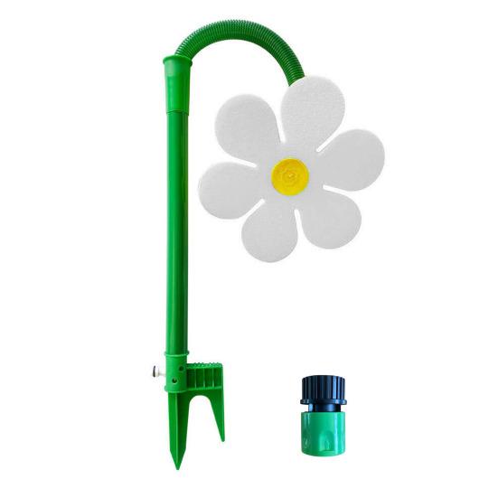 

Crazy Daisy Lawn Sprinkler 360-Degree Rotating Garden Sprinkler Funny Dancing Flower Water Sprinkler for Yard Garden Irrigation Dogs Kids Outdoor Fun US Plug білий
