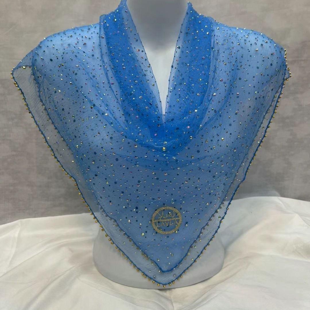 

Літній повний гарячий штампований діамантовий шарф Квадратний шарф 80*80 см захисний шарф з ніжним темпераментом для жінок