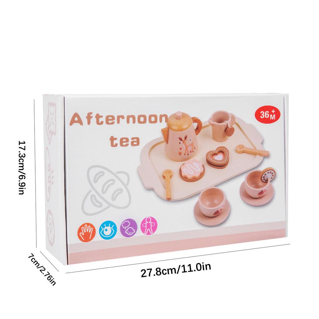 Children's Wooden Tea Set: Interactive Role Play & Cognitive Development Toy