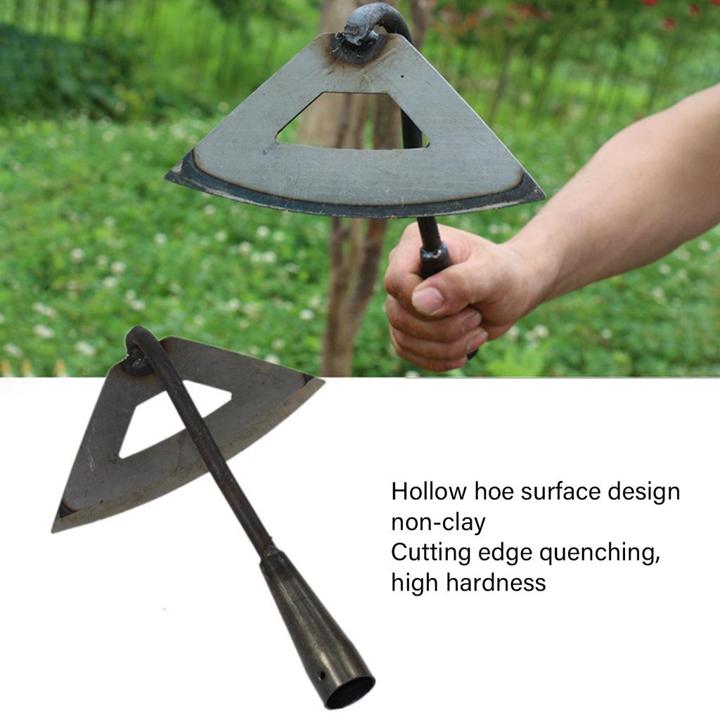 Gardening Tools Hollow Hoe All Steel 32.5cm Hardened for Backyard Agriculture Easy Weeding Soil Loosening