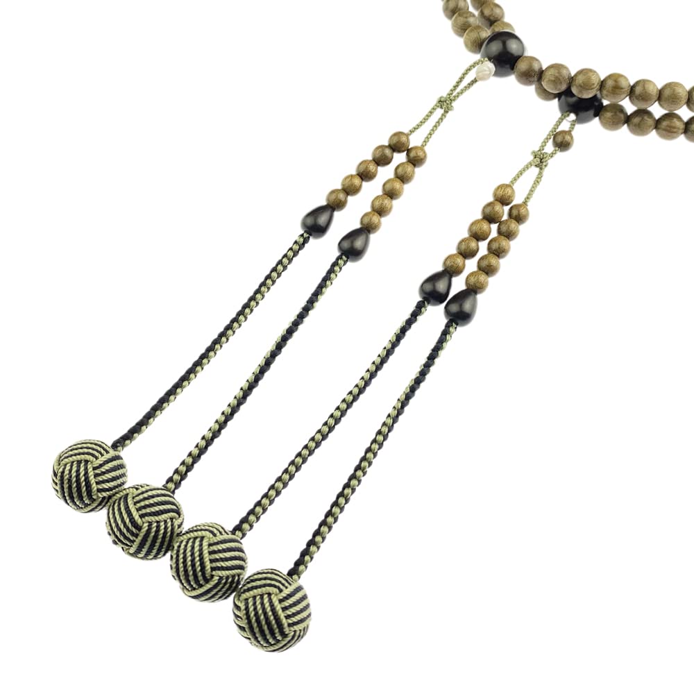 Myorenka Shingon Sect Authentic Prayer Beads for Natural Wooden 108 Divided Ebony Beads Bag Prayer Amulet Prayer Wooden Prayer Amulet Prayer Ancestor