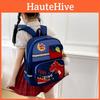 Trendy Cool Kids Backpack With Animal Pattern And Colorful Stitching For Grade 1-2