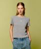 DEPOUND Flower Waffle T-Shirt [Melange Gray]