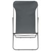 Chaise de plage - vidaXL - pliable - Gris - Acier et tissu oxford