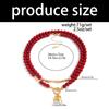 Pack of 2 Love Heart Pendant and OT Buckles Neckchain Red Acrylic Beads Chokers Necklaces for Women Jewelry Unique Gift
