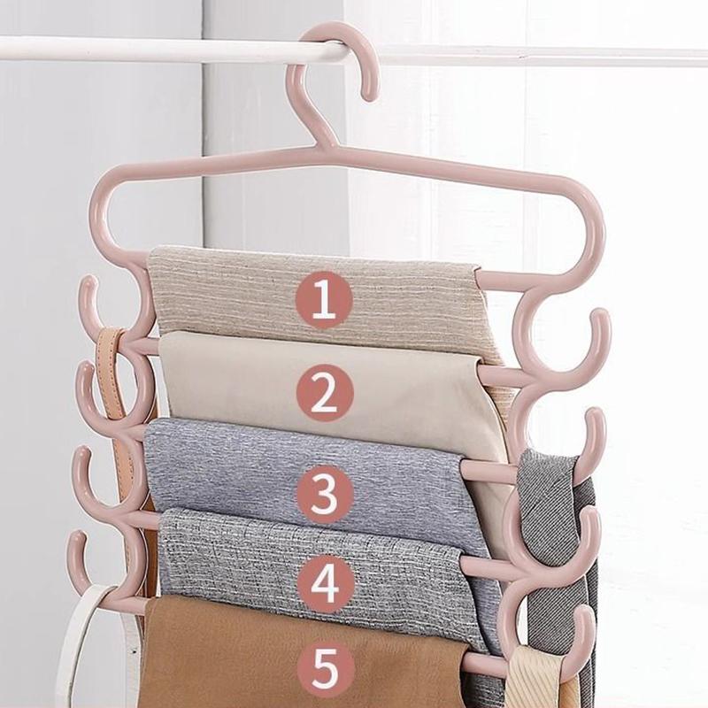 1PC Multi-Layer Storage Magic Pants Rack Home Dormitory Pants Hanging Storage Arrangement Hanging Pants Scarf
