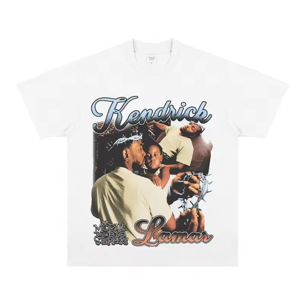 Kendrick Lamar Singer Band Tee Shirt Homme New in Top Tees Unisex Clothing short sleeve Round Neck Printing Pullover TShirt 33623