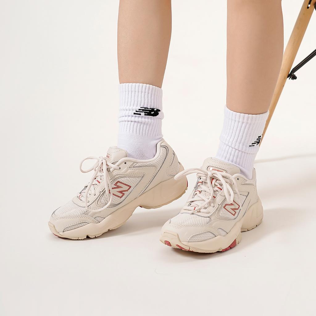 New Balance NB 452 Comfortable Versatile Lace-Up Mesh Low-Top Marathon Running Shoes Women sneaker Light-Milk-Tea-Beige WX452CW