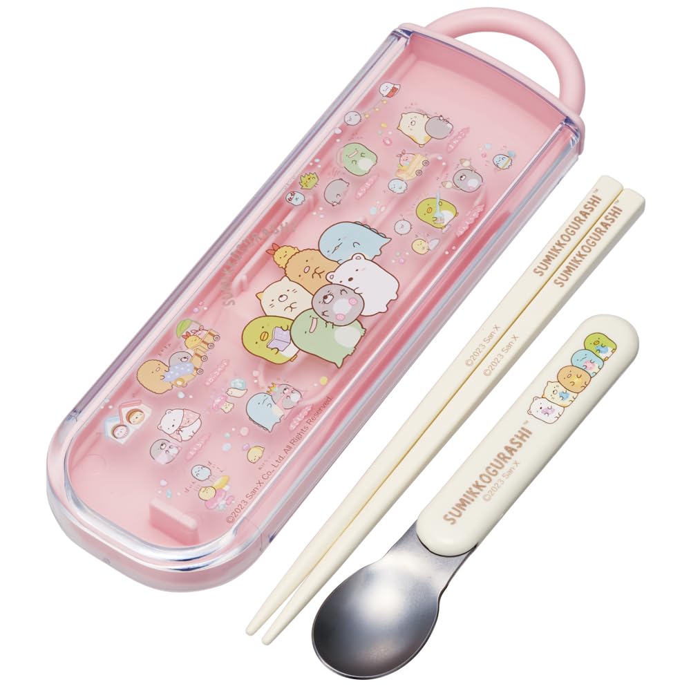 Skater Antibacterial Chopsticks and Spoon Sumikkogurashi Made in Set, Mole's House, Japan, CCA1AG-A