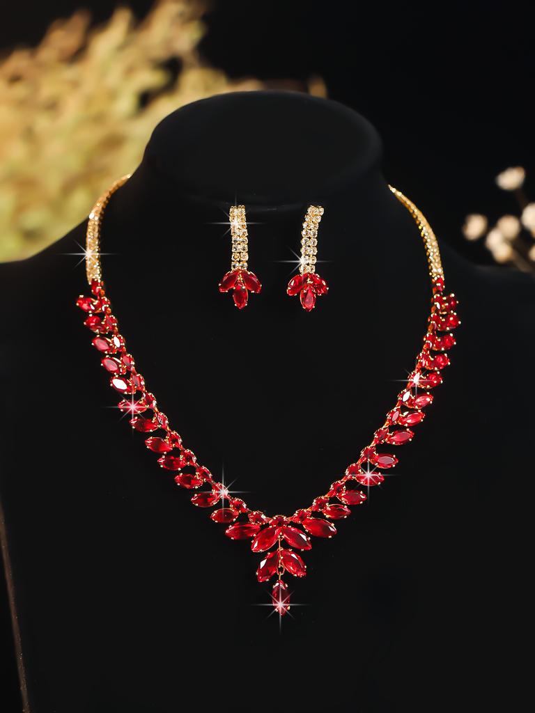Alloy Necklace Set - Fashionable Banquet Jewelry Chain For Women - Bridal Wedding Jewelry Set