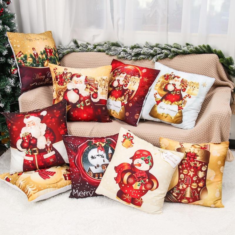 Santa povlak na polštář šťastný nový rok vánoční dárky Vánoční dekorace pro domácnost Veselé Vánoce Ornament Navidad Natal Vánoční dárky