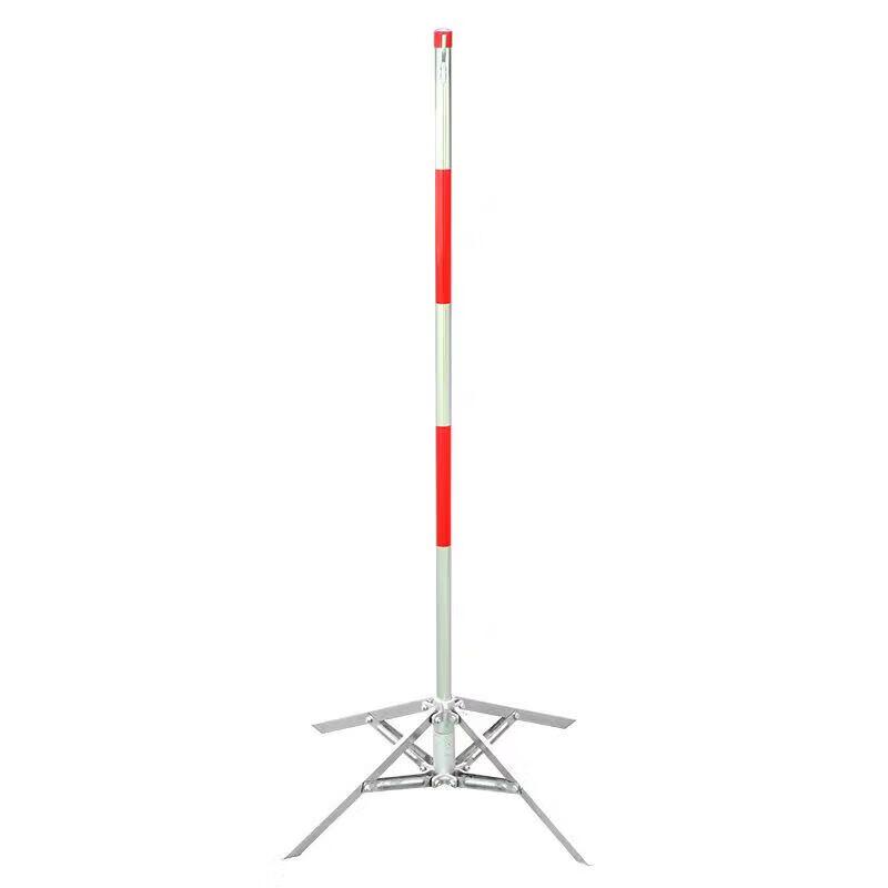 Sicherheitswarnpfahl aus Glasfaser, Rot & Weiß