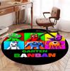 Game Rainbow Friends Pattern Round Rug, Indoor/Outdoor Mat, for Picnic, Gameroom, Bedroom, Office, Living Room, Home Decor Carpet, Birthday Gift